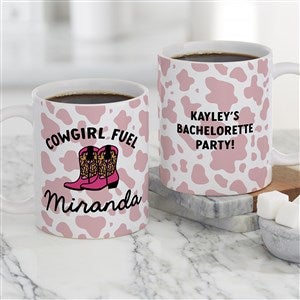 Kittenish Personalized Western Cow Print Coffee Mug 11 oz. - White - 53510