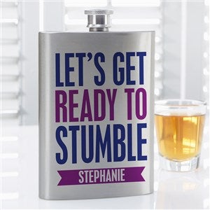 Party It Up Personalized Funny Quote Flask - 53516