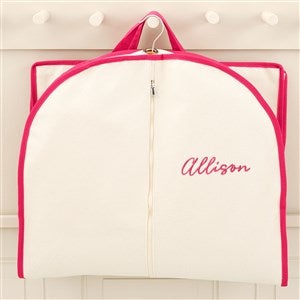 Kittenish Embroidered Canvas Garment Bag - Pink - 53531-P