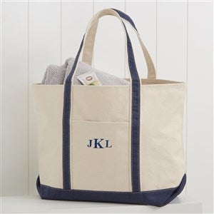 Kittenish Embroidered Canvas Weekender Tote Bag - Navy - 53532-B