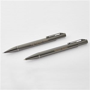 Engraved Reflections Gunmetal Pen and Pencil Set - 53592