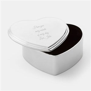 Engraved Silver Heart Keepsake Box - 53605