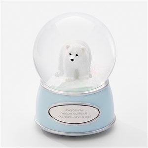 Engraved Polar Bear Cub Snow Globe - 53608