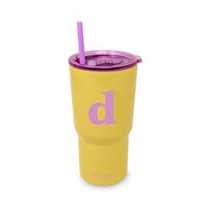 kate spade new york Initial Travel Cup with Straw - D - 53617