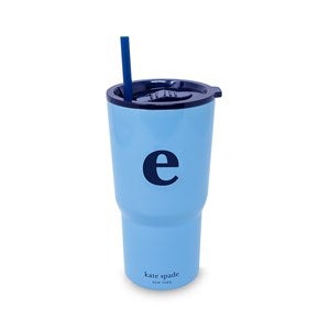 kate spade new york Initial Travel Cup with Straw - E - 53618