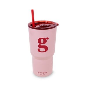 kate spade new york Initial Travel Cup with Straw - G - 53619