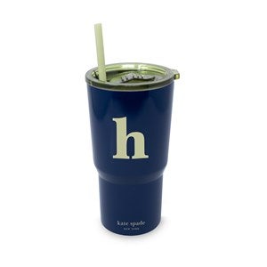 kate spade new york Initial Travel Cup with Straw - H - 53685