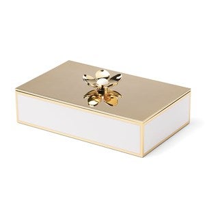 kate spade new york Large Floral Jewelry Box in White  Gold - 53746