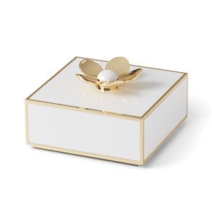 kate spade new york Pop Floral Jewelry Box in White  Gold - 53749