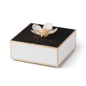 kate spade new york Pop Floral Jewelry Box in Black  White - 53750