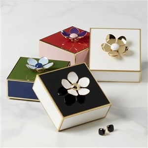 Kate Spade Black Floral jewelry box kate spade new york Large Floral Jewelry Box in Black & Gold main image 2