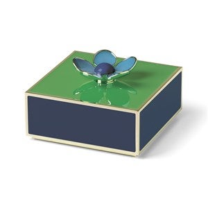 kate spade new york Pop Floral Jewelry Box in Green  Navy - 53751