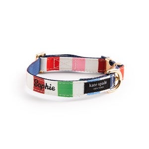 kate spade new york Embroidered Adventure Stripe Collar - Small/Medium - 54176