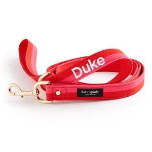 kate spade new york Embroidered Red  Pink Colorblock Leash - Medium/Large - 54180
