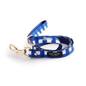 kate spade new york Embroidered Blue Gingham Leash - Small/Medium - 54181