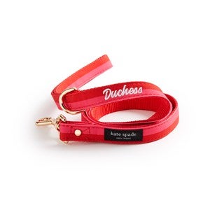 kate spade new york Embroidered Red  Pink Colorblock Leash -Small/Medium - 54183