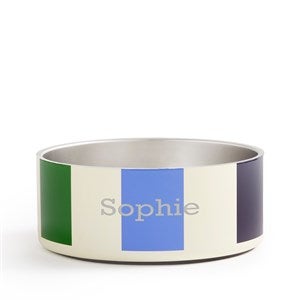 kate spade new york Engraved Adventure Stripe Pet Bowl - Small/Medium - 54186