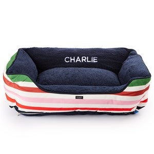 kate spade new york Embroidered Adventure Stripe Pet Bed - 54197