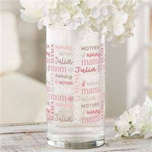 Kittenish Personalized Repeating Name Mothers Day Vase - 54564