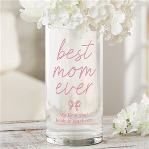 Kittenish Personalized Best Mom Ever Glass Vase - 54565