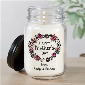 Kittenish Personalized Mothers Day Mason Jar Candle for Mom - 54577