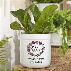 Kittenish Personalized Floral Wreath Flower Pot - 54583