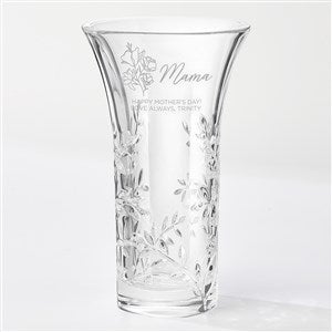Vera Wang Engraved Cherished Bouquet Crystal Leaf Vase - 54587