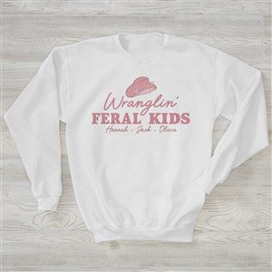 Kittenish Wranglin Feral Kids Personalized Crewneck Sweatshirt for Mom - 54590-WS