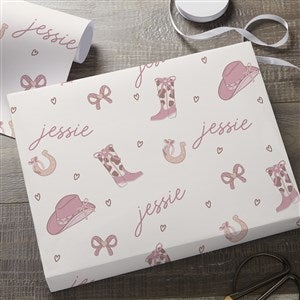 Kittenish Personalized Western Icons Wrapping Paper - 18ft Roll - 54592-L