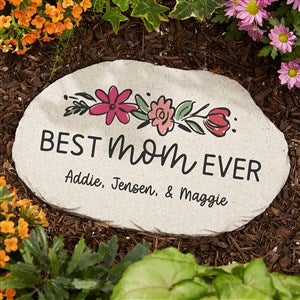 Kittenish Personalized Round Garden Stone for Mom - 54595