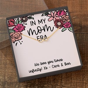 Kittenish Gold Infinity Necklace in Printed Floral Mothers Day Card Box - 54597-GI