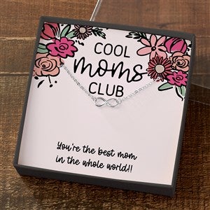 Kittenish Silver Infinity Necklace in Printed Floral Mothers Day Card Box - 54597-SI