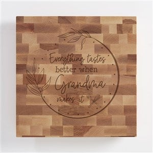 Everything Tastes Better Engraved 12x12 Butcher Block Cutting Board - 54599-12