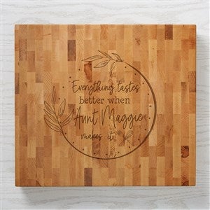 Everything Tastes Better Engraved 16x18 Butcher Block Cutting Board - 54599