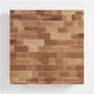 Engraved 12x12 Mom/Grandma Butcher Block Cutting Board - 54601-12