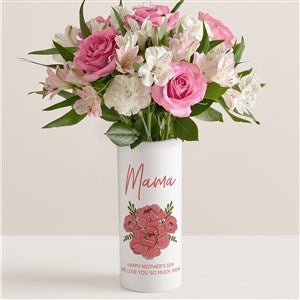 Blush Blooms Personalized White Ceramic Vase - 54610