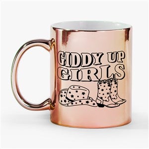 Western Wedding Personalized  11oz Metallic Mug-Rose - 54675-R