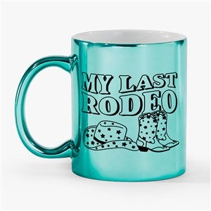 Western Wedding Personalized 11oz Metallic Mug-Green - 54675-G