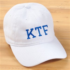 Kittenish Monogram Personalized White Baseball Cap - 54759-W