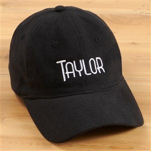 Kittenish Monogram Personalized Black Baseball Cap - 54759-B