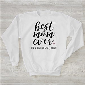 Kittenish Best Mom Ever Personalized Crewneck Sweatshirt - 54760-WS