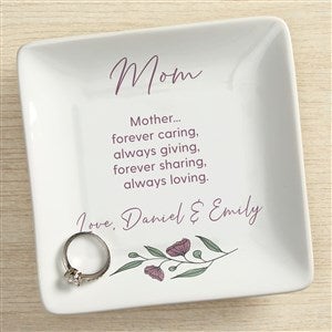 Kittenish Personalized Floral Message Ring Dish - 54771