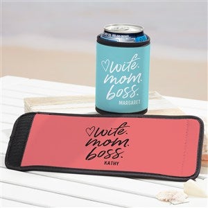 Wife. Mom. Boss. Personalized Can  Bottle Wrap - 54776