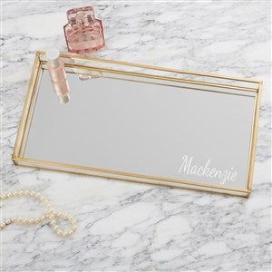 Kittenish Engraved Name  Monogram Mirrored Vanity Tray - 54779