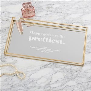 Kittenish Engraved Inspirational Message Mirrored Vanity Tray - 54780
