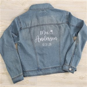 Kittenish Bridal Bling Embroidered Denim Jacket - 54786