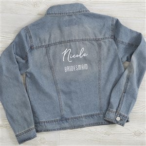 Kittenish Bridal Party Embroidered Denim Jacket - 54787