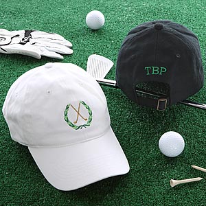 Golf Fan Personalized Golf Hat - White