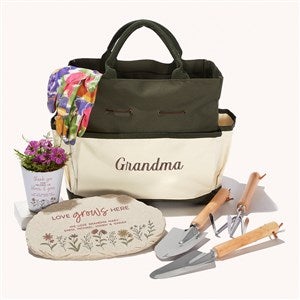 Love Blooms Here Personalized Gardening Bag Gift Set - 54926