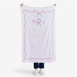 Petite Monogram 36x53 Knit Crib Blanket - 55143D-C
